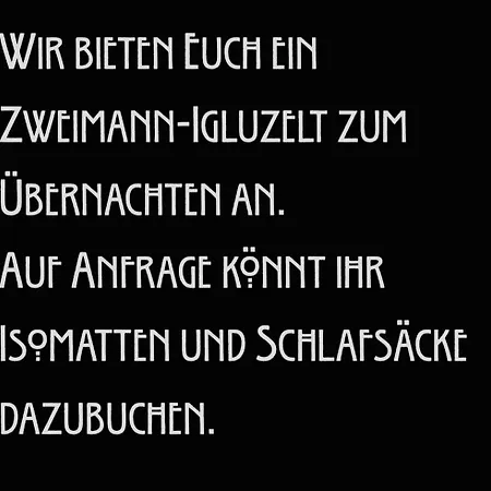 Campingplads Unser Igluzelt 
